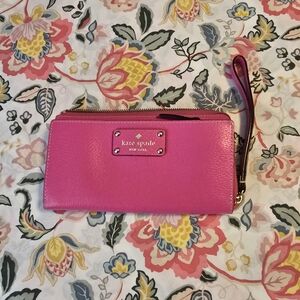Kate Spade Pink Leather Wristlet